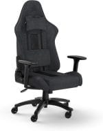 Corsair TC100 Relaxed Gaming Chair - Fabric - Racing-Inspired Design - Lumbar Pillow - Detachable Memory Foam Neck Pillow - Adjustable Seat Height - Adjustable Armrests - Gray and Black - Image 2