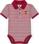 Creative Knitwear College Baby Striped Polo Bodysuit - Team Logo, Multiple Colors, for Boys & Girls (0-12 Months) - Image 2