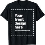Custom Front & Back Print T-Shirt with Your Image for Men, Women and Kids by Modify by Amazon Merch on Demand - Image 2