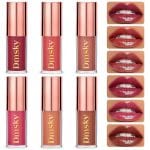 Dmsky Hydrating Glossy Lip Stain 6 Pack, Long-Lasting Lip Gloss Bulk Set, Lightweight Lip Tint with 6 Colors, Lip Gloss for Women and Girls Makeup - Image 2