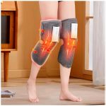 Electric Knee Massager for Pain Relief, Cordless Calf Thigh Massager with Heat & Air-Pression treatment, Heated Knee Brace Wrap for Knee Stiffness, Swelling, Circulation Dad Mom Gifts (Gray-Single) - Image 2