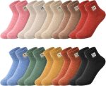 Eurzom 10 Pairs Socks Womens Crew Elastic Ankle Length Cotton Socks Aesthetic Cute Lightweight Low Cut Gifts for Women - Image 2