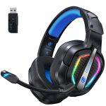 Fachixy FC-200 Wireless Gaming Headset with Mic for PS5, PS4 - Bluetooth 5.4 & 2.4GHz Gaming Headphones with Low Latency, 50-Hrs Battery Foldable Gamer Headset for Laptop, Switch and Mobile - Image 2