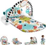 Fisher-Price Baby Playmat Glow and Grow Kick & Play Piano Gym, Blue Musical Learning Toy with Developmental Activities for Newborns 0+ Months - Image 2