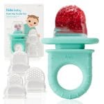 Frida Baby Push Pop Silicone Feeder, Baby Fruit Food Feeder to Safely Introduce New Foods, Fresh + Frozen, Breastmilk Popsicles, BPA Free, Dishwasher Safe | 3 Count, Teal - Image 2