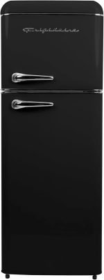 Frigidaire EFR756, 2 Door Apartment Size RETRO Refrigerator with Top Freezer, Chrome Handles, 7.5 cu ft - Image 2
