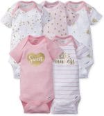 Gerber baby-girls 5-pack Short Sleeve Variety Onesies Bodysuits - Image 2