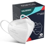 HALIDODO 60 Packs KN95 Face Mask, 5-Ply Comfortable Filter Safety Mask, Protective Face Cover Mask (White) - Image 2