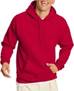 Hanes EcoSmart Hoodie, Midweight Fleece, Pullover Hooded Sweatshirt for Men - Image 2