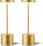 Kakanuo Gold Cordless Lamp Set, Rechargeable Lamps, 3 Color Temperature, LED Outdoor Wireless Lamp, Battery Operated Lamps, Stepless Dimmable, Touch Control - Image 2