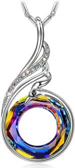 Kate Lynn "Rise From the Ashes Phoenix Necklace Made with Crystals from Austria, 18"+2" Necklace, Packaged with Jewelry Box, Birthday Gift for Women, Symbol of Luck and Renewal - Image 2