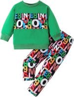 Kid Girl Clothes Letter Graphic Pullover and Leggings Long Sleeve Fall Winter Clothing 2 Piece - Image 2