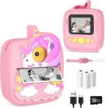 Kids Camera Instant Print, Christmas Birthday Gifts for Girls Age 3-8, 48MP &1080P Children Camera with Photo Paper, Portable Toy Instant Camera for Kids 3 4 5 6 7 8 9 10 Year Old Girls - Image 2
