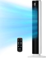 LEVOIT Tower Fan for Bedroom, Standing Fan with 28dB Quiet for Sleep, Remoter, 12H Timer, 25ft/s Velocity, 5 Speeds, 4 Modes, 90° Oscillation for Home, Office, Indoor, Bladeless 36 inch, White - Image 2