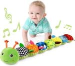 LIGHTDESIRE Baby Toys Musical Caterpillar,Infant Stuffed Animal Toy with Crinkle and Rattles,Soft Sensory Toys with Textures for Tummy Time Newborn Boys Girls 0 3 6 12 Months(Green) - Image 2