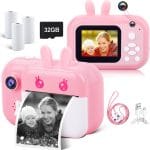 MINIBEAR Kids Camera Instant Print Camera for Kids Digital Camera Toddler Toys Christmas Birthday Gifts for 3 4 5 6 7 8 9 10 Year Old Boys Girls, Pink - Image 2