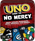 Mattel Games UNO Show ‘em No Mercy Card Game in Storage & Travel Tin for Kids, Adults & Family Night with Extra Cards, Special Rules & Tougher Penalties (Amazon Exclusive) - Image 2