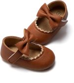 Meckior Infant Baby Girls Soft Sole Bowknot Princess Wedding Dress Mary Jane Flats Prewalker Newborn Light Baby Sneaker Shoes - Image 2