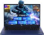 NIMO 15.6" IPS FHD Gaming-Laptop, AMD 8 Cores Ryzen 7 7735HS 32GB DDR5 RAM 1TB SSD (Beats i7-12650H, Up to 4.75GHz) Computer with Radeon 680M 100W Type-C Backlit Keyboard Fingerprint Unlock, Blue - Image 2