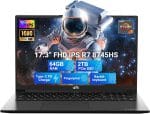 NIMO 17.3" IPS FHD-Gaming-Laptop, AMD Ryzen 7 8745HS 64GB DDR5 RAM 2TB SSD (8C/16T, up to 4.9GHz) Radeon 780M Graphics Business Computer with 100W Type-C Backlit Keyboard, Fingerprint USB-C 4.0 - Image 2