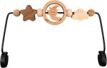 Natural Wooden Activity Toy Bar for Baby Bjorn Bouncer, 360° Rotating Smiling Moon Hanging Toys for Infant Car Seat & Stroller, Sensory Development Toy 0-12 Months - Image 2