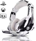 PHOINIKAS Gaming Headset for PS4, Xbox One, PC, Laptop, Mac, Nintendo Switch, 3.5MM PS4 Stereo Headset Over Ear Headphones with Noise-Cancelling Mic, Bass Surround - Camo - Image 2