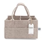 Parker Baby Diaper Caddy - Nursery Storage Bin and Car Organizer for Diapers and Baby Wipes - Oatmeal, Regular - Image 2