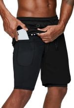 Pinkbomb Men's 2 in 1 Running Shorts Gym Workout Quick Dry Mens Shorts with Phone Pocket - Image 2