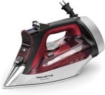 Rowenta Iron, Focus Excellence Stainless Steel Soleplate Steam Iron for Clothes, Retractable Cord, 400+ Microsteam Holes, Powerful steam, LED Display, 1750 W Ironing Clothes, Cordreel, Red DW5433 - Image 2