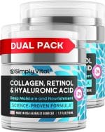 SimplyVital Anti-Aging Collagen Retinol Cream for Face, Neck & Décolleté with Hyaluronic Acid - Made in USA, Daily Collagen, Retinol & Hyaluronic Acid Cream, 2-Pack - Image 2