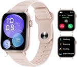 Smart Watch Sports Pedometer Fitness Tracker, Bluetooth Call Heart Rate Blood Oxygen Sleep Monitor, 100 Sports Modes Waterproof for iOS Android Men's Women's Smart Watch (Pink) - Image 2