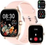 Smart Watch for Women Men(Answer/Make Call), Smartwatches with Heart Rate/SpO2/Sleep/Stress Monitor, IP68 Waterproof Activity Tracker for Android iPhone, 100+ Sports Fitness Watches (Pink, 2.01“) - Image 2