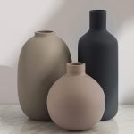 Smiletag Ceramic Modern Farmhouse Vase, Neutral Small for Table, Living Room, Shelf, Bookshelf and Entryway Décor, Set of 3 - Image 2