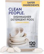 The Clean People Dishwasher Pods - Cuts Grease & Rinses Sparkling Clean - Residue-Free - Phosphate Free Dishwashing Pods (120 Count, Lemon Verbena) - Image 2
