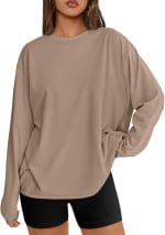 Trendy Queen Womens Oversized Long Sleeve T Shirts 2025 Basic Crewneck Tee Fall Tops Casual Workout Y2K Clothes - Image 2