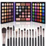UCANBE Eyeshadow Palette with 15Pcs Brushes Makeup Set, Pigmented 86 Colors Make Up Sets Valentine's Gift, Matte Shimmer Glitter Eye Shadow Pallet Highlighter Contour Blush Powder Brush Beauty Kit - Image 2
