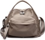 Women's Elegant Solid Color Shoulder Bag Fashionable Zipper Crossbody Bags Soft Top Handle Handbag Purse - Image 2