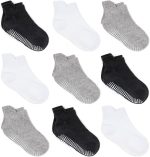 Zaples Baby Non Slip Grip Ankle Socks with Non Skid Soles for Infants Toddlers Kids Boys Girls - Image 2