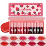 10 Colors Lip Tint Stain Set, Korean Moisturizing Lip Gloss Velvet Mini Liquid Lipstick, Multi-Use Lip and Cheek Tint, Non-Stick Cup, Lightweight, Long-Lasting Waterproof Lips Makeup - Image 2