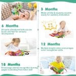 beiens Baby Books Toys, Touch and Feel Crinkle Cloth Book for Infant Baby 0-3-6-12-18 Months, Early Development Interactive Stroller Soft Toys, Newborn Gifts for Boys Girls - Image 4