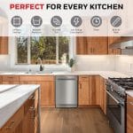 Honeywell 24 Inch Dishwasher with 12 Place settings, 7 Washing Cycles, Stainless Steel and Plastic Tub, UL/Energy Star- Stainless Steel - Image 3