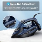 Steam Iron for Clothes Fast Heating, 1700W Iron Precision with Thermostat Dial, Ceramic Soleplate, Auto shutoff, Burst Steam, Self-Cleaning, 15.21oz Water Tank Ironing Clothes for Home, Blue - Image 3
