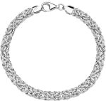 Miabella Italian 925 Sterling Silver Byzantine Bracelet for Women, Handmade in Italy - Image 3