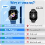 Kids Waterproof Smart Watch Boys Gift Age 3-12 with 39 Game HD Touch Screen Music Player Video Camera Pedometer Alarm Clock Birthday Gift for 6 7 8 9 Year Olds Blue - Image 5