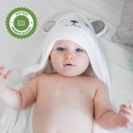 HIPHOP PANDA Hooded Towel - Rayon Made from Bamboo, Bath Towel with Bear Ears for Newborn, Babie, Toddler, Infant - Absorbent Large Baby Towel - Bear, 30 x 30 Inch - Image 3