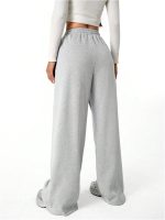 Verdusa Girl's Bowknot Baggy Sweatpants Lightweight Straight Leg Athletic Pants with Pockets - Image 3