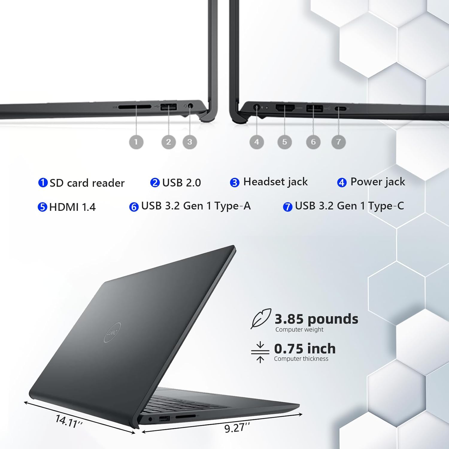 Dell Laptop Computer Touchscreen, 8GB RAM, 0.75TB Storage (512GB SSD + 256GB Docking Station), Intel 10-Core i5-1334U (Beat i7-1250U), 15.6" FHD, WiFi 6, BT, Win 11 Home S Mode, Type C to RJ45 Cable - Image 5