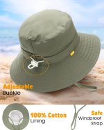 FURTALK Baby Sun Hat Smile Face Toddler Boys Girls Bucket Hat 0-5 Years Kids UPF 50+ Sun Protection Summer Hats - Image 3