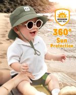 FURTALK Baby Sun Hat Smile Face Toddler Boys Girls Bucket Hat 0-5 Years Kids UPF 50+ Sun Protection Summer Hats - Image 4