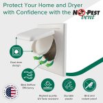 NO-PEST VENT, Exclusive Dual Door Dryer Vent Cover Outdoor 4 inch or Bathroom fan, Made in USA w Highest UV Resistant Plastic in any Outdoor Vent Cover (White, 4 inch W/O Duct Tube) - Image 3